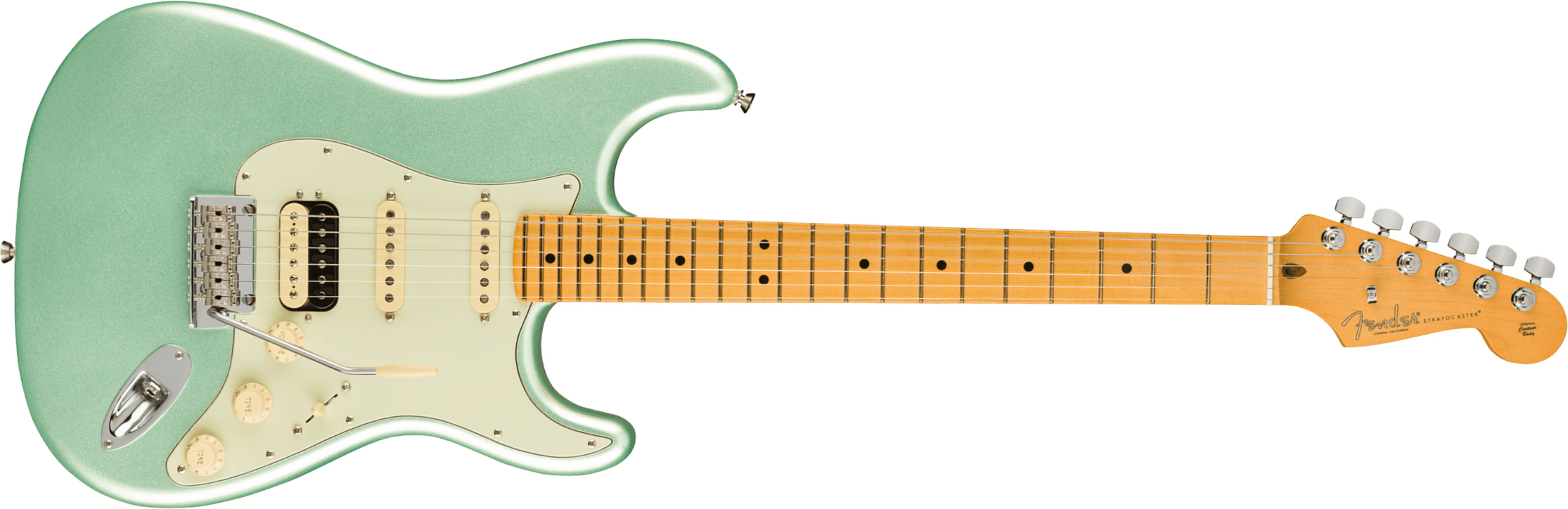 Fender Strat American Professional Ii Hss Usa Mn - Mystic Surf Green - E-Gitarre in Str-Form - Main picture