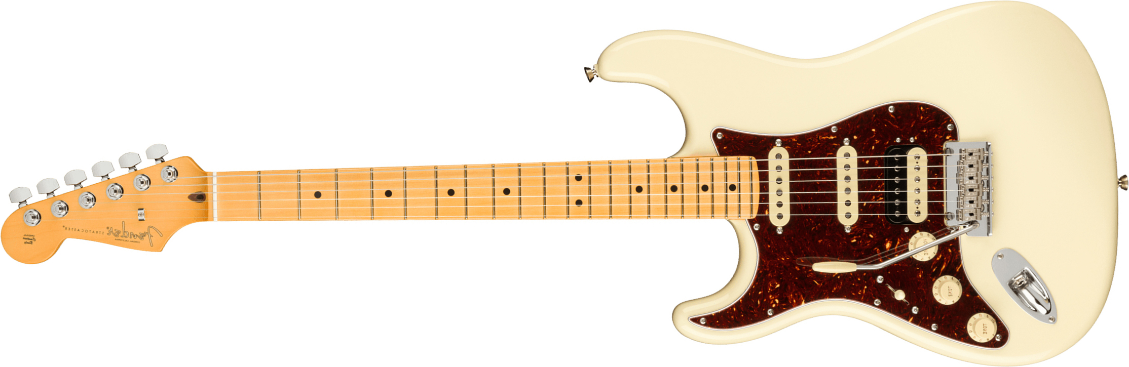 Fender Strat American Professional Ii Lh Gaucher Usa Mn - Olympic White - E-Gitarre für Linkshänder - Main picture