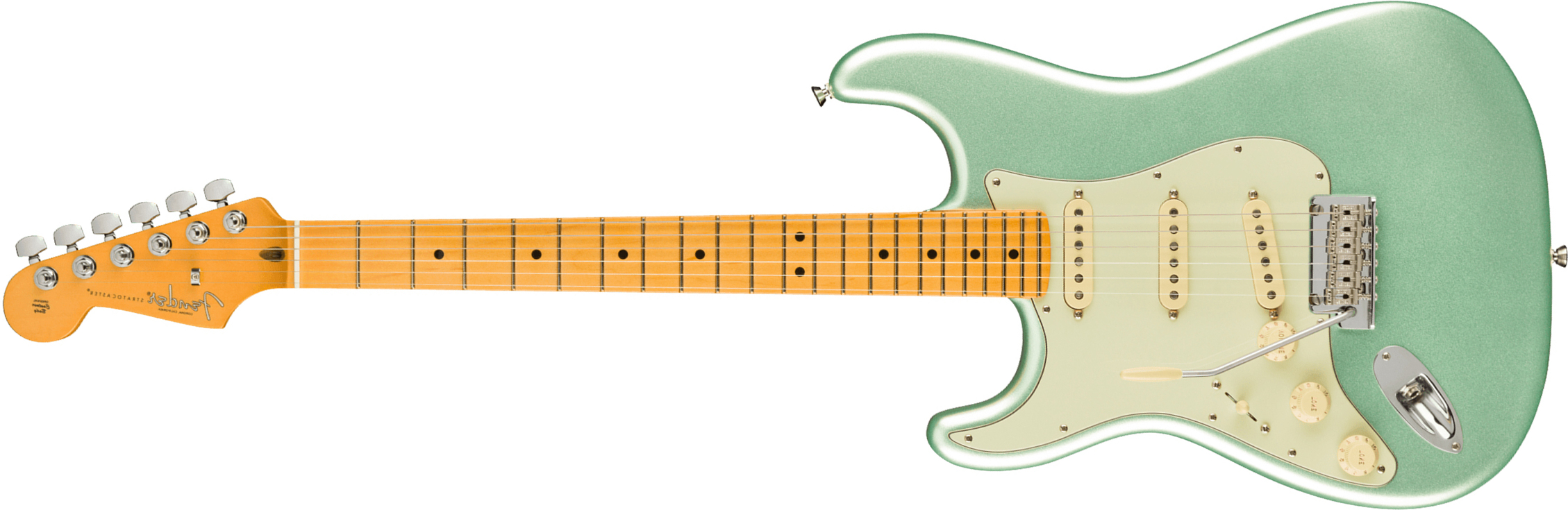 Fender Strat American Professional Ii Lh Gaucher Usa Mn - Mystic Surf Green - E-Gitarre für Linkshänder - Main picture