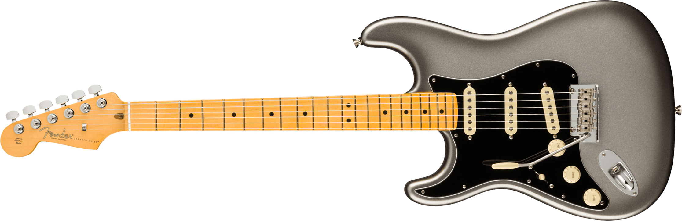 Fender Strat American Professional Ii Lh Gaucher Usa Mn - Mercury - E-Gitarre für Linkshänder - Main picture