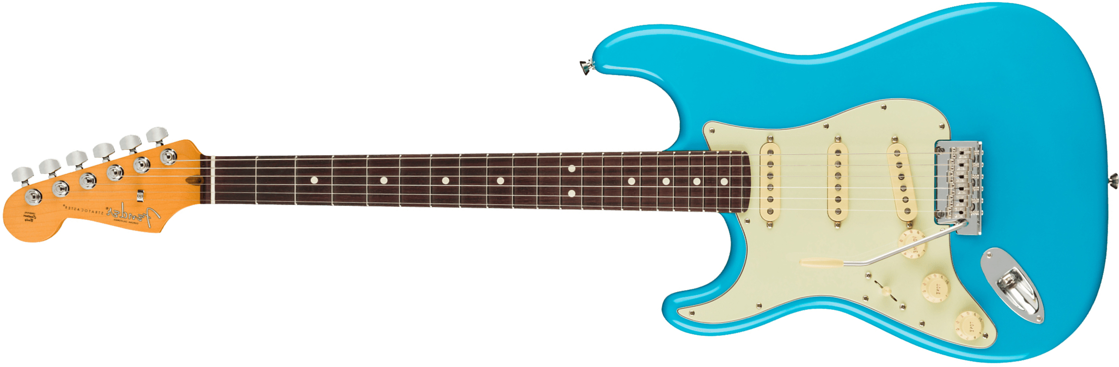 Fender Strat American Professional Ii Lh Gaucher Usa Rw - Miami Blue - E-Gitarre für Linkshänder - Main picture