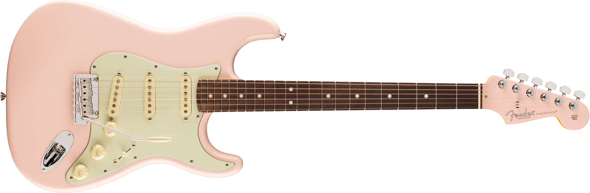 Fender Strat American Professional Ii Ltd Usa 3s Trem Rw - Shell Pink - E-Gitarre in Str-Form - Main picture