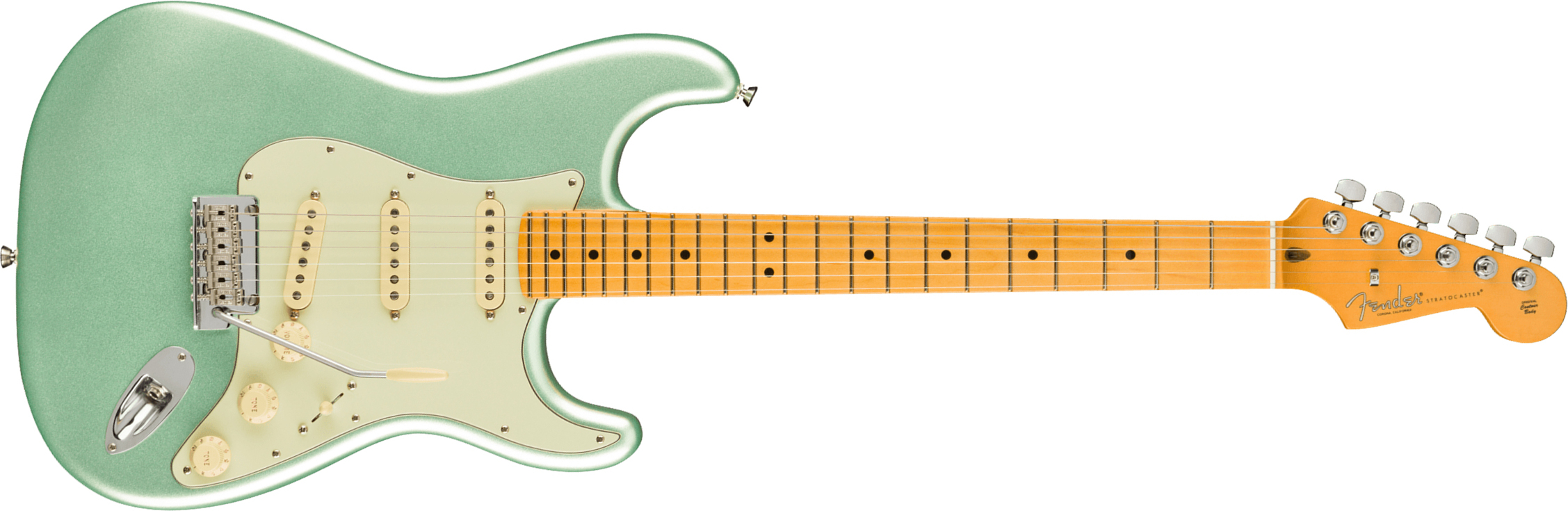 Fender Strat American Professional Ii Usa Mn - Mystic Surf Green - E-Gitarre in Str-Form - Main picture