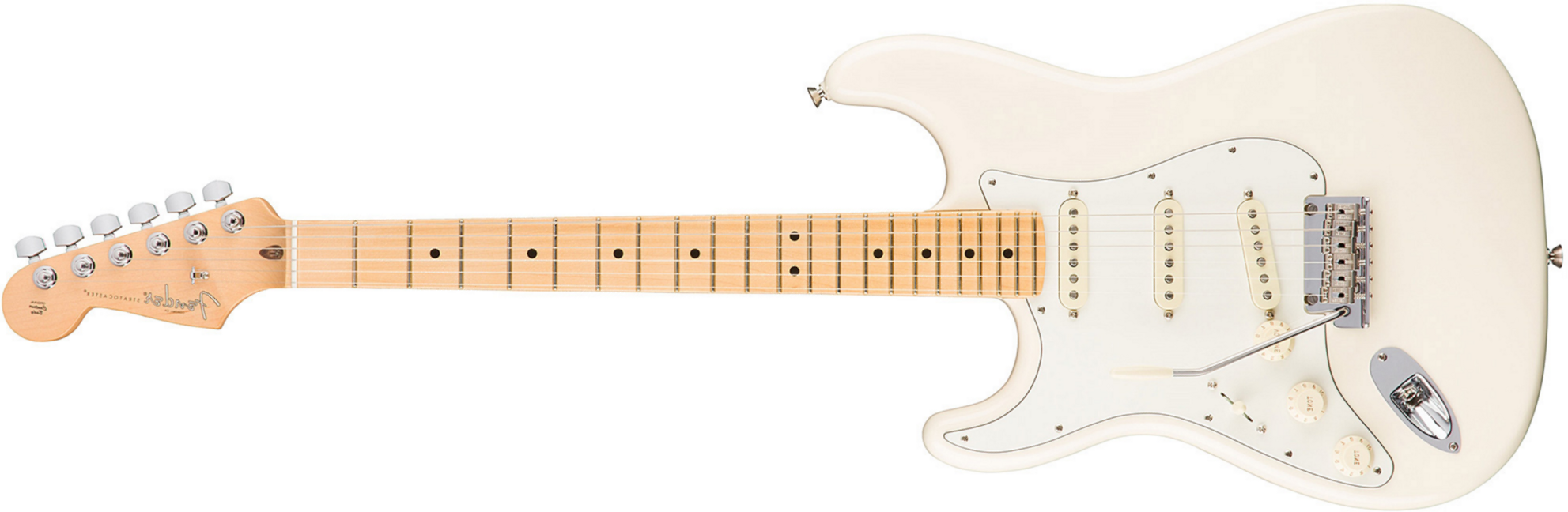 Fender Strat American Professional Lh Usa Gaucher 3s Mn - Olympic White - E-Gitarre für Linkshänder - Main picture