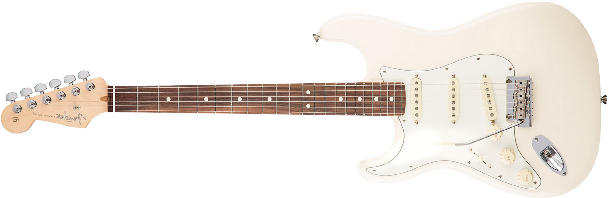 Fender Strat American Professional Lh Usa Gaucher 3s Rw - Olympic White - E-Gitarre für Linkshänder - Main picture