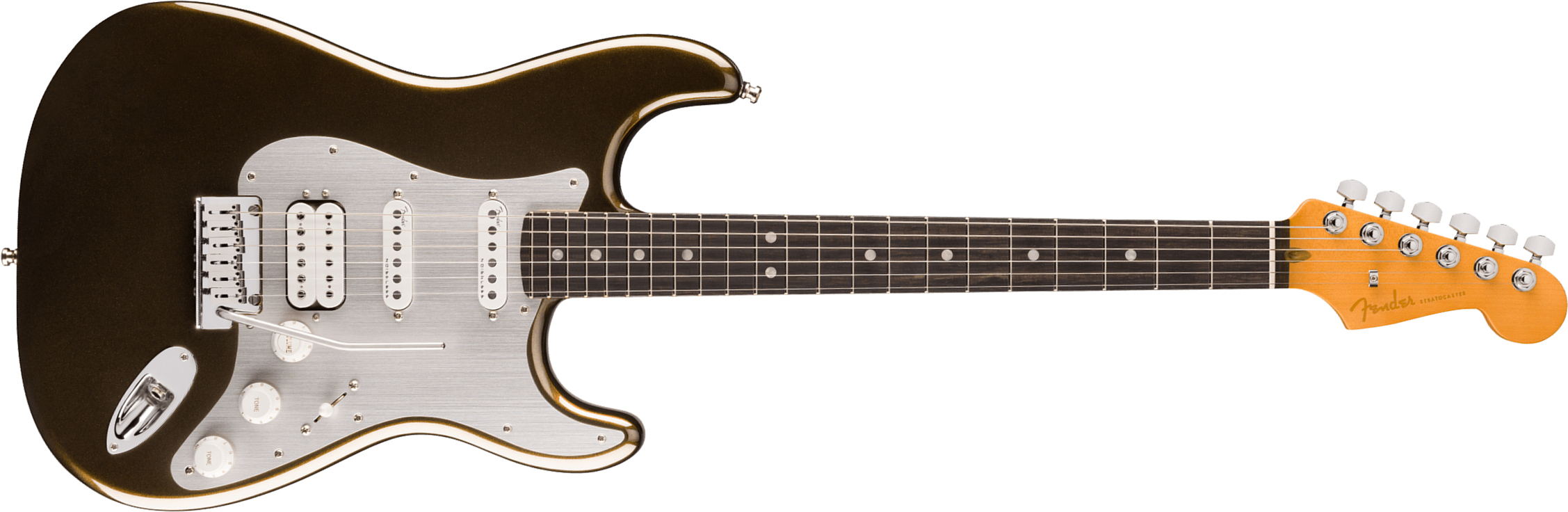 Fender Strat American Ultra Ii Hss Usa Trem Eb - Texas Tea - E-Gitarre in Str-Form - Main picture