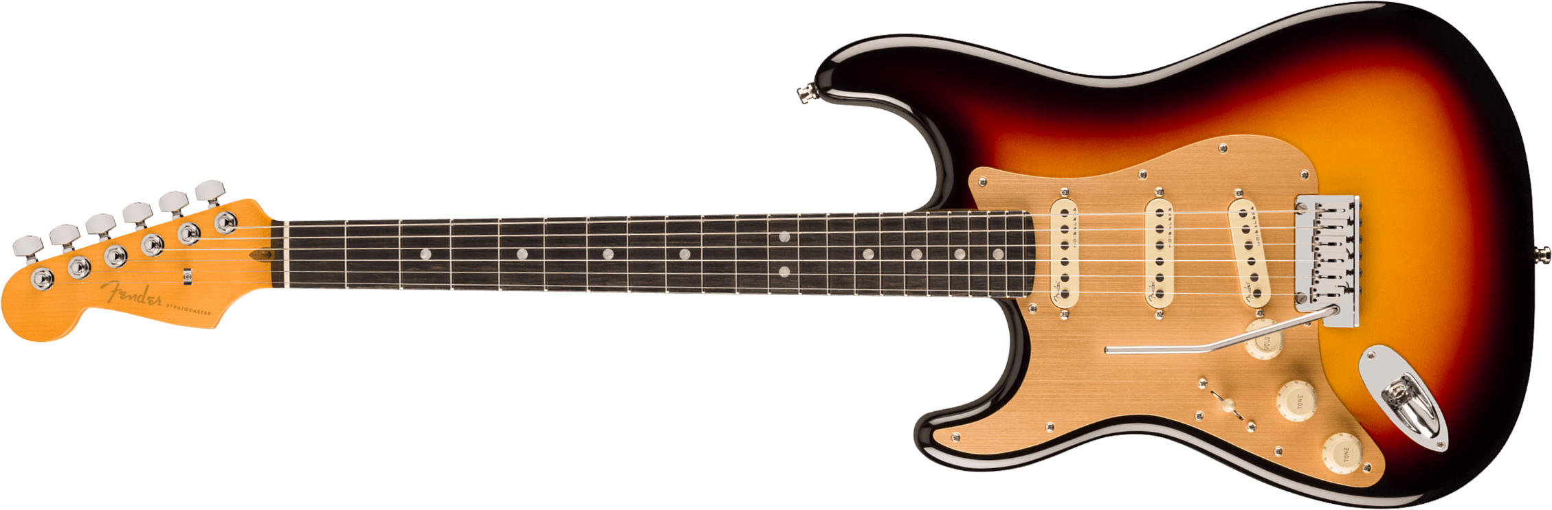 Fender Strat American Ultra Ii Lh Usa Gaucher Trem 3s Eb - Ultraburst - E-Gitarre in Str-Form - Main picture
