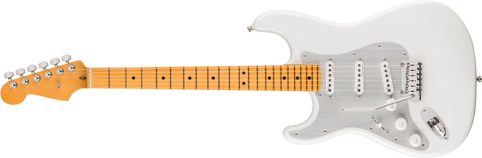 Fender Strat American Ultra Ii Lh Usa Gaucher Trem 3s Mn - Avalanche - E-Gitarre in Str-Form - Main picture