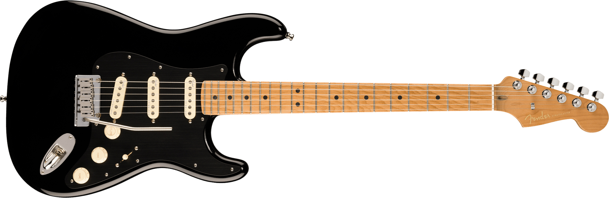 Fender Strat American Ultra Ii Ltd Usa 3s Trem Mn - Black - E-Gitarre in Str-Form - Main picture