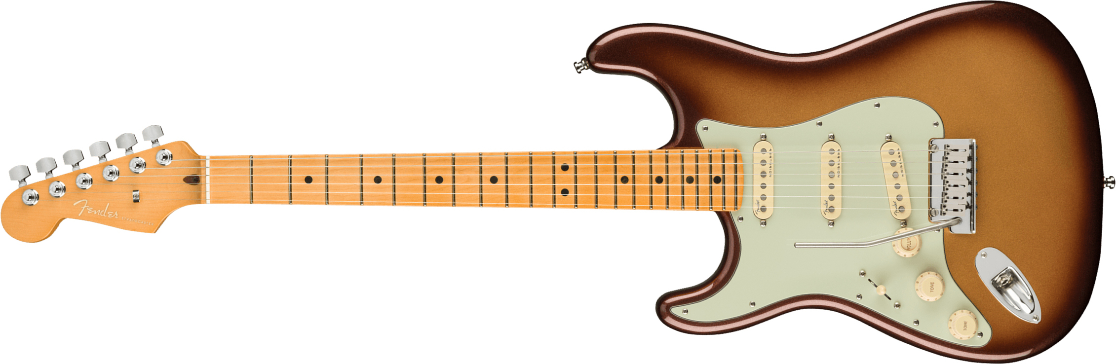 Fender Strat American Ultra Lh Gaucher Usa Mn +etui - Mocha Burst - E-Gitarre in Str-Form - Main picture