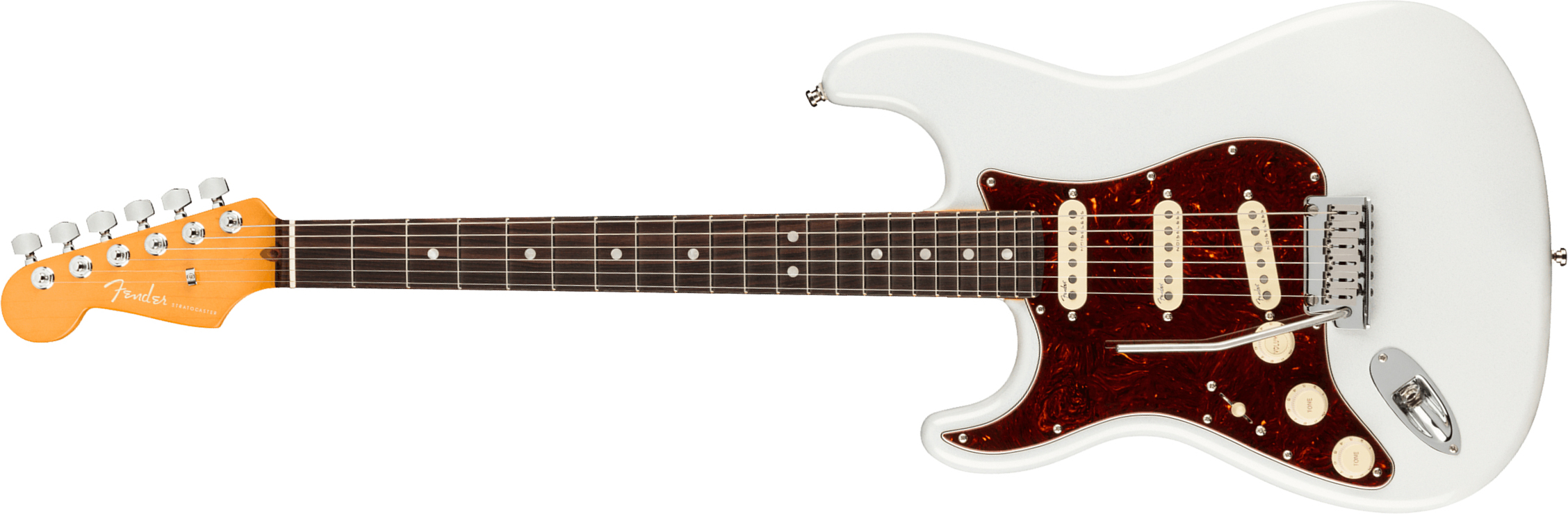 Fender Strat American Ultra Lh Gaucher Usa Rw +etui - Arctic Pearl - E-Gitarre für Linkshänder - Main picture