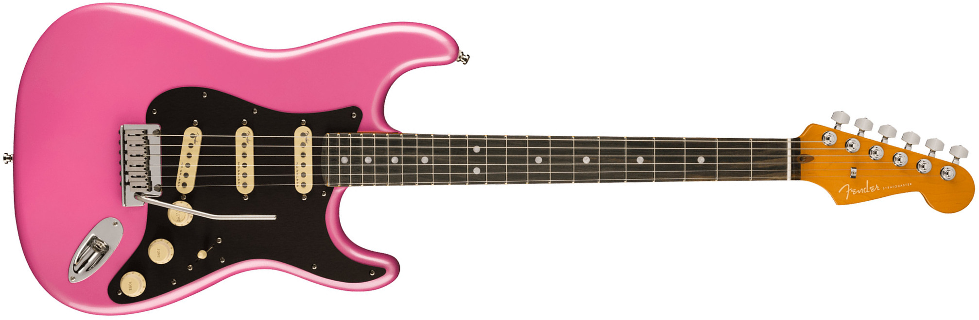 Fender Strat American Ultra Ltd Usa 3s Trem Eb - Bubble Gum Metallic - E-Gitarre in Str-Form - Main picture