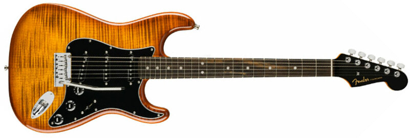 Fender Strat American Ultra Ltd Usa 3s Trem Eb - Tiger's Eye - E-Gitarre in Str-Form - Main picture