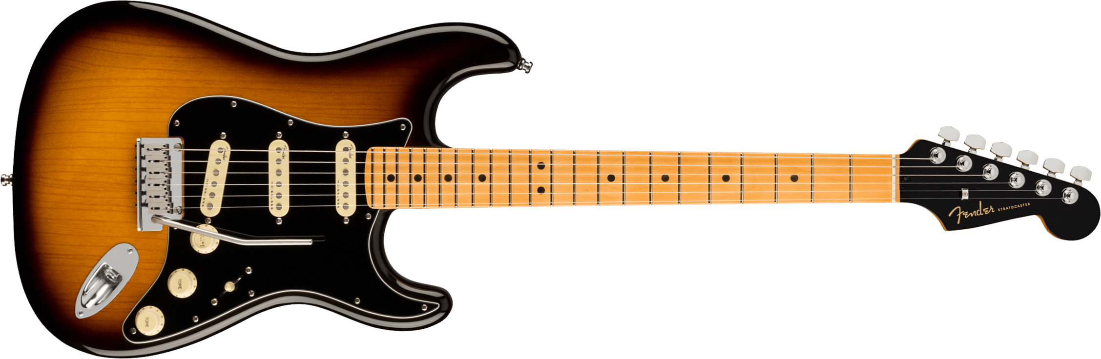 Fender Strat American Ultra Luxe Usa Mn +etui - 2-color Sunburst - E-Gitarre in Str-Form - Main picture