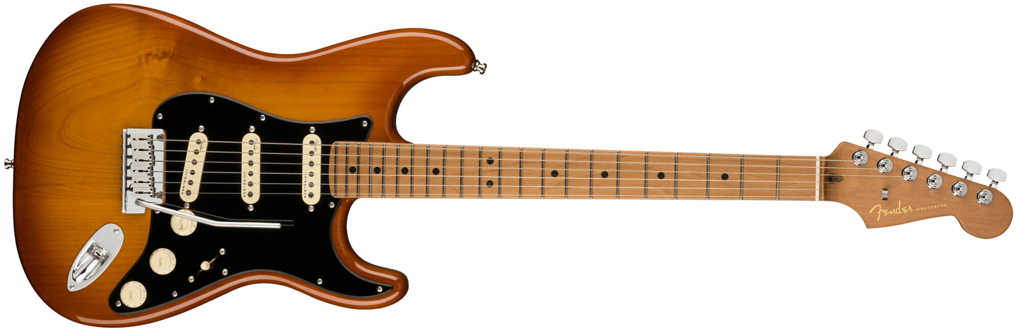 Fender Strat American Ultra Roasted Fretboard Ltd Usa 3s Trem Mn - Honey Burst - E-Gitarre in Str-Form - Main picture