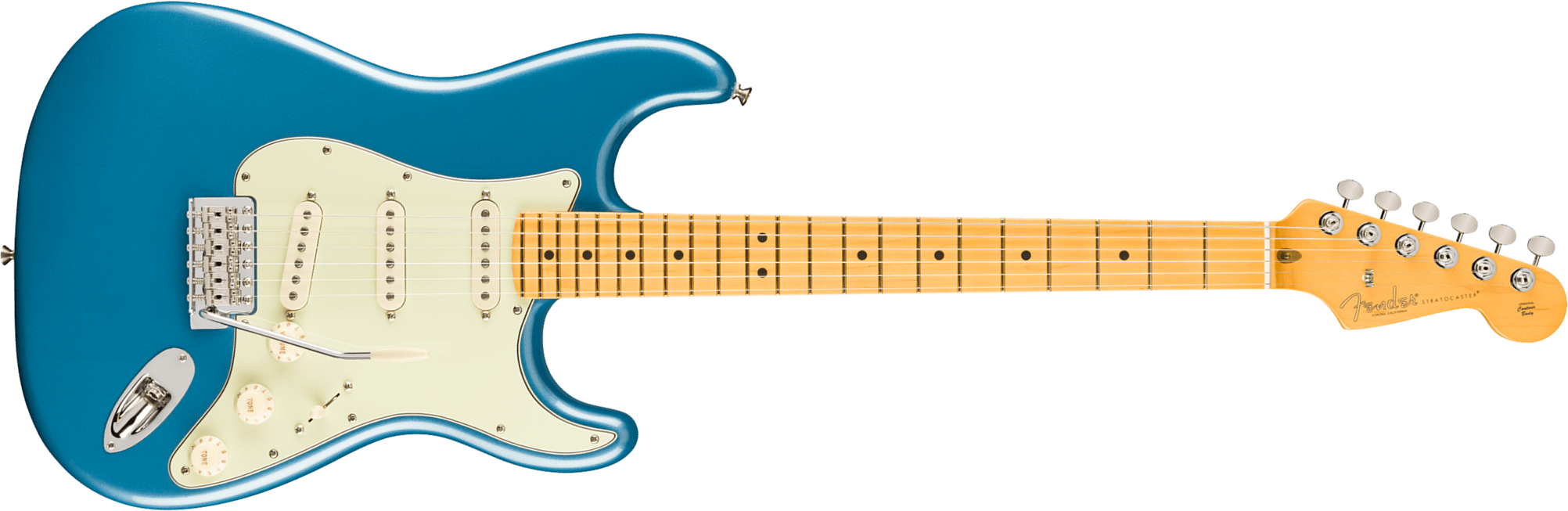 Fender Strat Classic American Pro Usa 3s Trem Mn - Faded Lake Placid Blue - E-Gitarre in Str-Form - Main picture