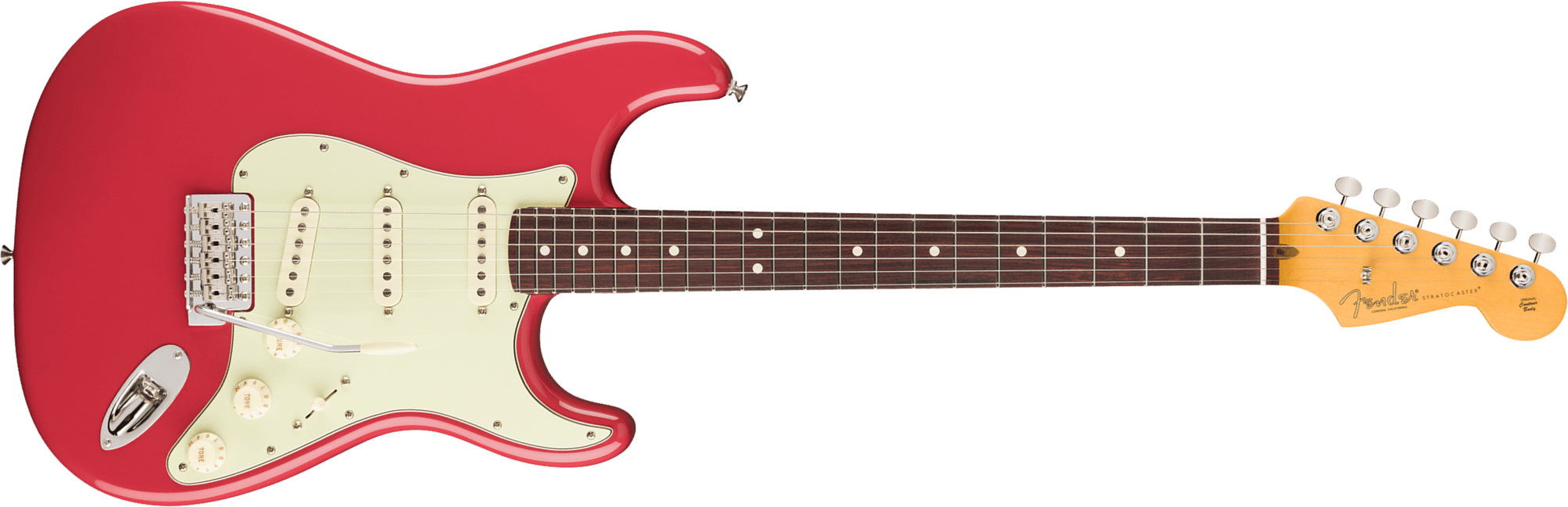 Fender Strat Classic American Pro Usa 3s Trem Rw - Faded Dakota Red - E-Gitarre in Str-Form - Main picture