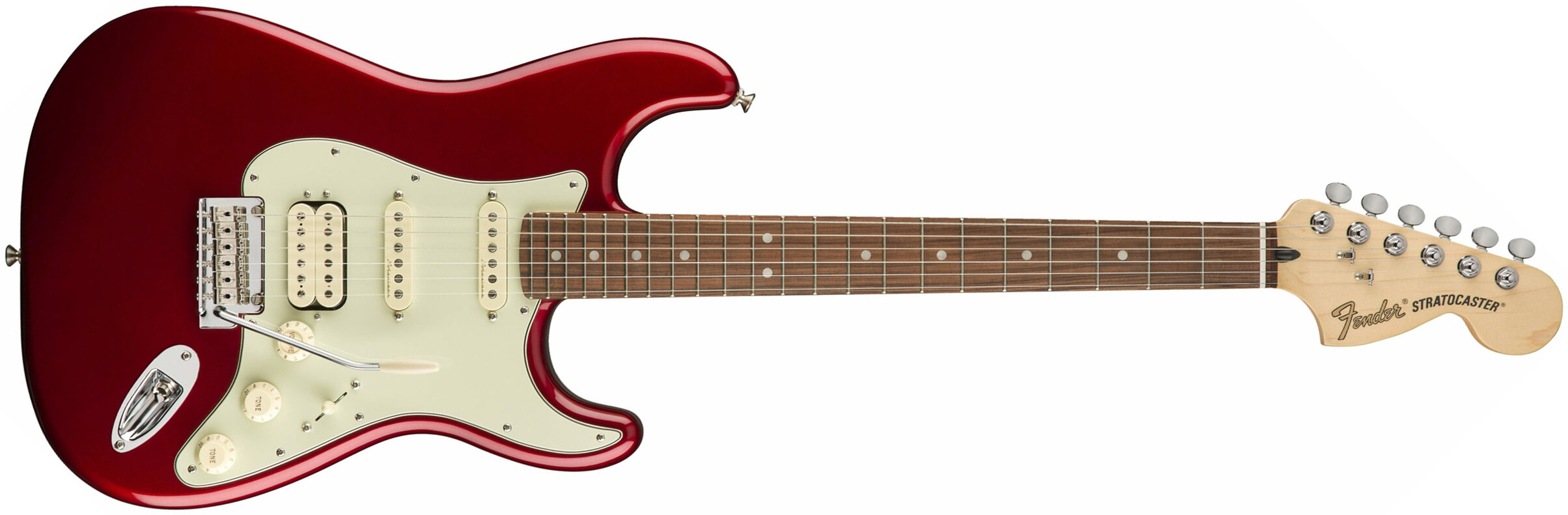 Fender Strat Deluxe Hss Mex Pf 2017 - Candy Apple Red - E-Gitarre in Str-Form - Main picture