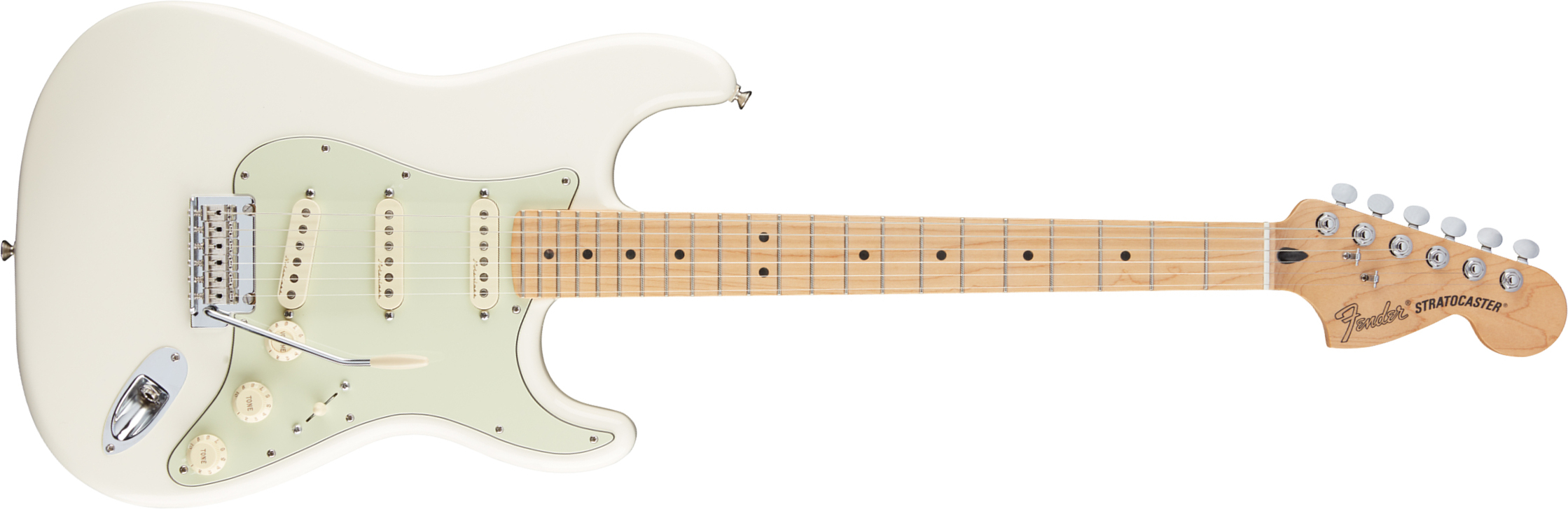 Fender Strat Deluxe Roadhouse Mex Mn - Olympic White - E-Gitarre in Str-Form - Main picture