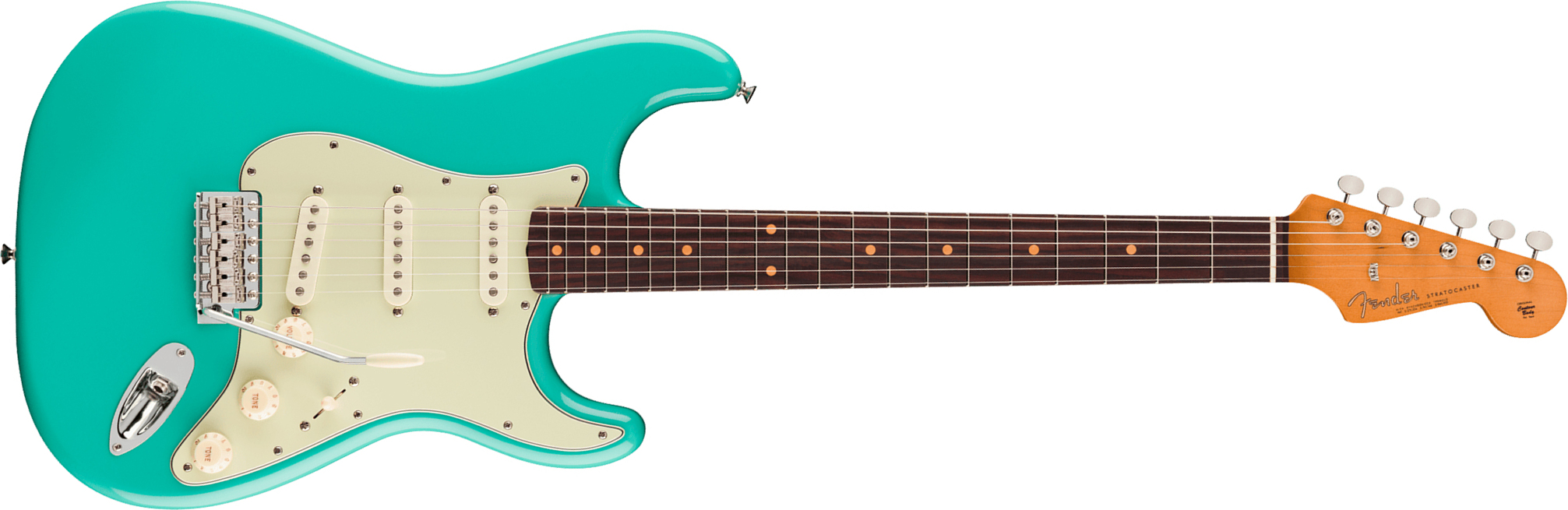 Fender Strat Early 60s Vintera 3 Mex 3s Trem Rw - Seafoam Green - E-Gitarre in Str-Form - Main picture