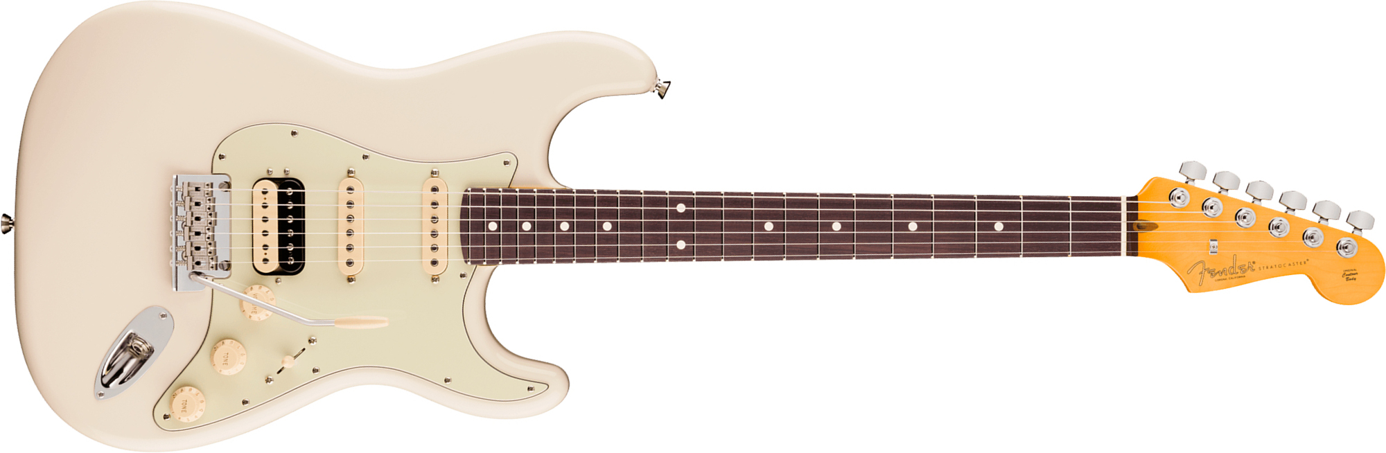 Fender Strat Hss American Pro. Usa Hss Trem Rw - Olympic White - E-Gitarre in Str-Form - Main picture