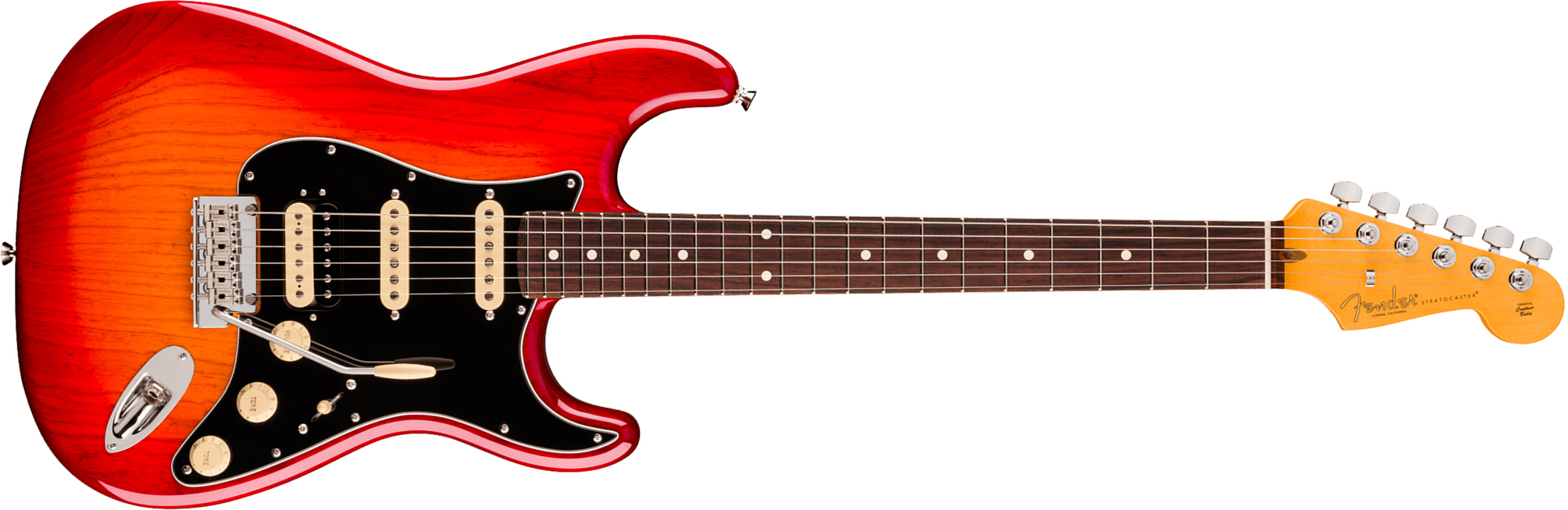 Fender Strat Hss American Pro. Usa Hss Trem Rw - Aged Cherry Burst - E-Gitarre in Str-Form - Main picture