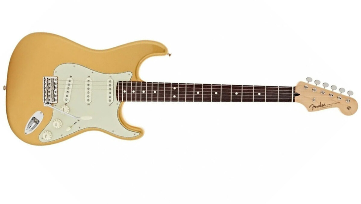 Fender Strat Hybrid Ii Mij Jap 3s Trem Rw - Gold - E-Gitarre in Str-Form - Main picture