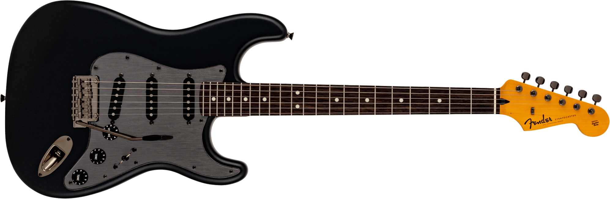 Fender Strat Hybrid Ii Mij Ltd Jap 3s Trem Rw - Matte Phantom Black - E-Gitarre in Str-Form - Main picture