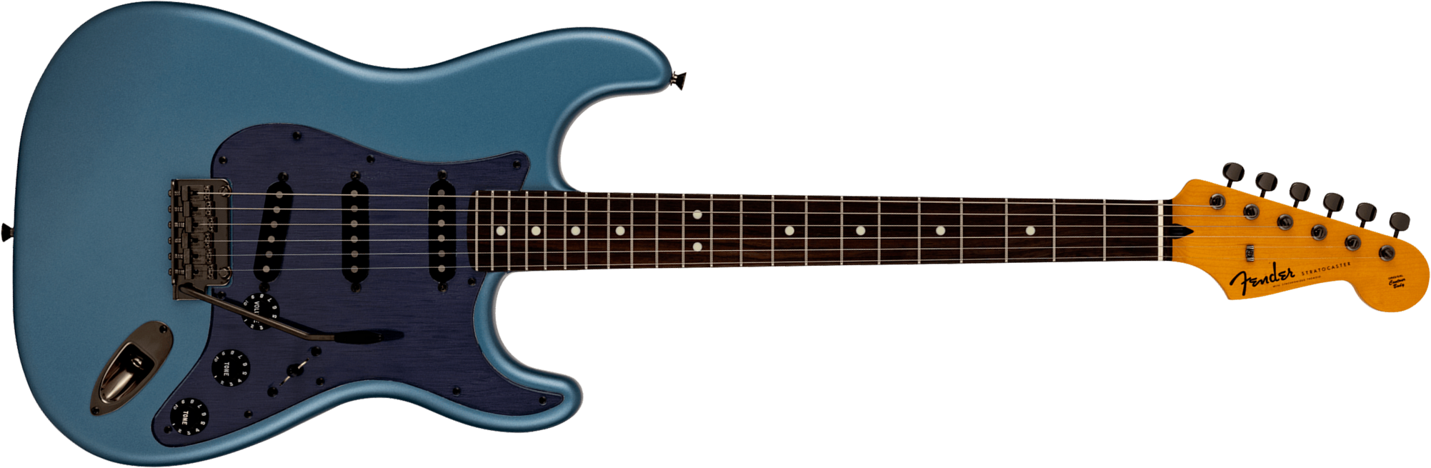 Fender Strat Hybrid Ii Mij Ltd Jap 3s Trem Rw - Matte Aero Blue - E-Gitarre in Str-Form - Main picture