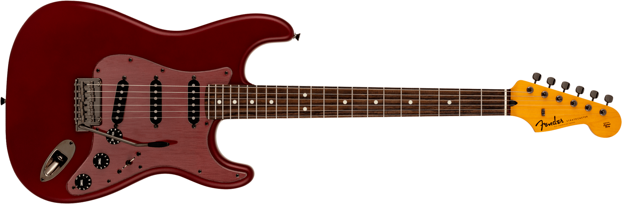 Fender Strat Hybrid Ii Mij Ltd Jap 3s Trem Rw - Matte Inferno Red - E-Gitarre in Str-Form - Main picture