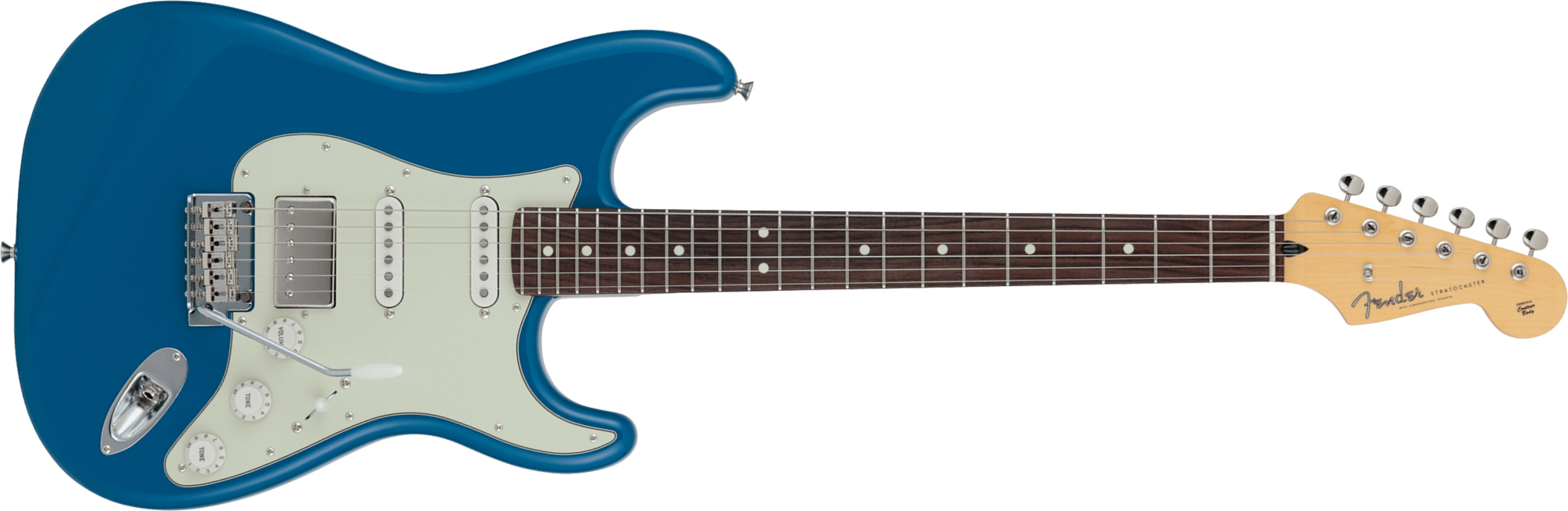 Fender Strat Hybrid Ii Mij Ltd Jap Hss Trem Rw - Forest Blue - E-Gitarre in Str-Form - Main picture