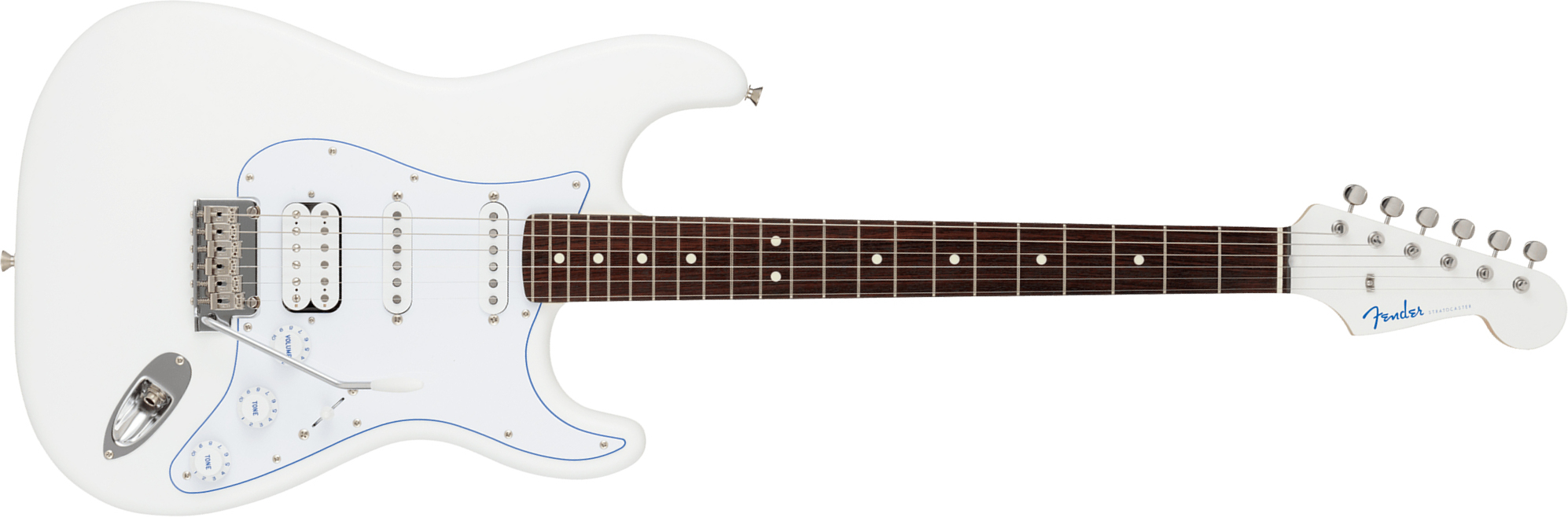 Fender Strat Hybrid Ii Mij Ltd Jap Hss Trem Rw - White - E-Gitarre in Str-Form - Main picture