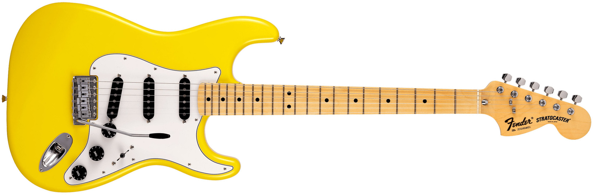 Fender Strat International Color Ltd Jap 3s Trem Mn - Monaco Yellow - E-Gitarre in Str-Form - Main picture