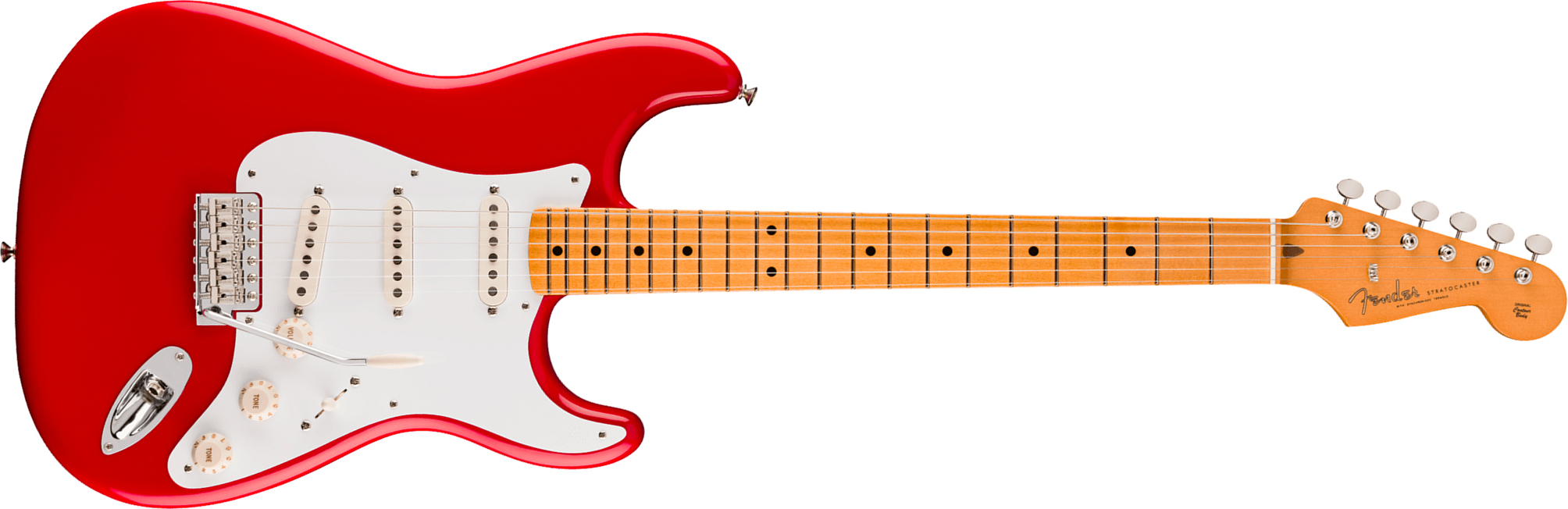 Fender Strat Late 50s Vintera 3 Mex 3s Trem Mn - Dakota Red - E-Gitarre in Str-Form - Main picture