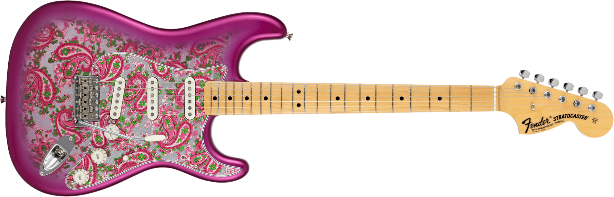 Fender Strat Ltd Jap 3s Trem Mn - Pink Paisley - E-Gitarre in Str-Form - Main picture