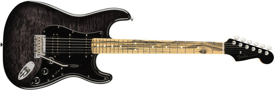Fender Strat Pale Moon Fsr Ltd 2020 Usa Hss Eb - Trans Black - E-Gitarre in Str-Form - Main picture