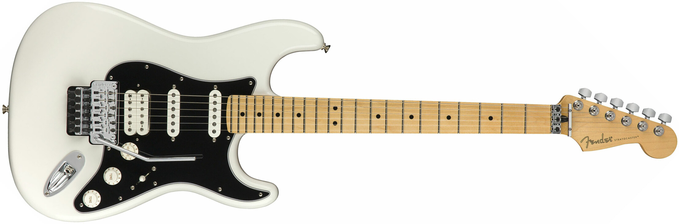 Fender Strat Player Floyd Rose Mex Hss Fr Mn - Polar White - E-Gitarre in Str-Form - Main picture