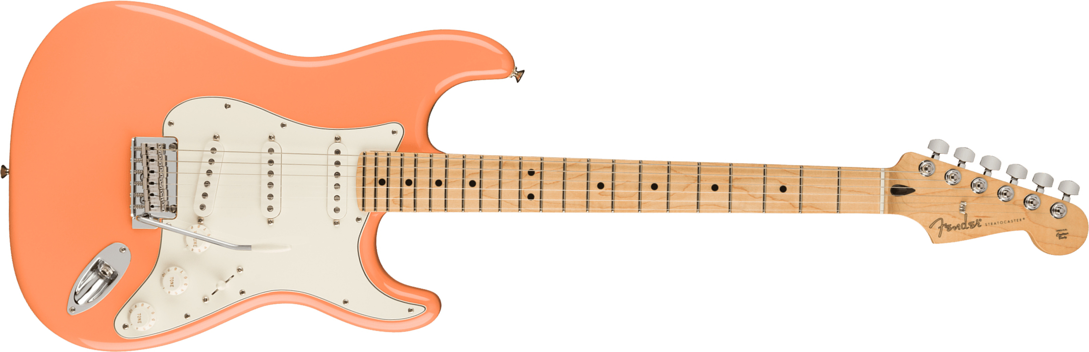 Fender Strat Player Ltd Mex 3s Trem Mn - Pacific Peach - E-Gitarre in Str-Form - Main picture