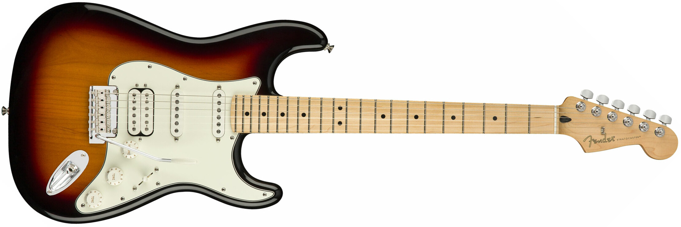 Fender Strat Player Mex Hss Mn - 3-color Sunburst - E-Gitarre in Str-Form - Main picture