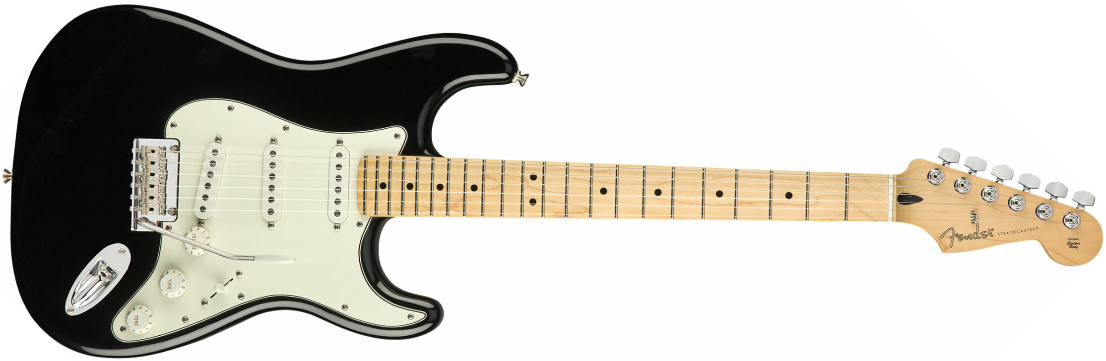 Fender Strat Player Mex Sss Mn - Black - E-Gitarre in Str-Form - Main picture
