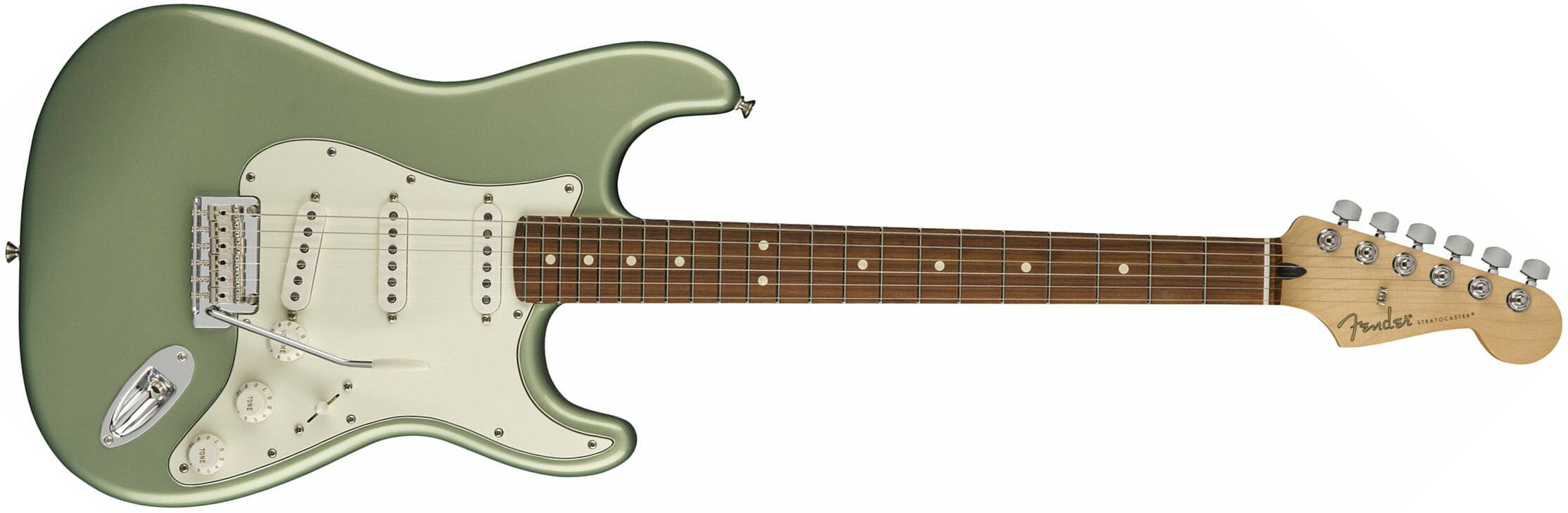 Fender Strat Player Mex Sss Pf - Sage Green Metallic - E-Gitarre in Str-Form - Main picture