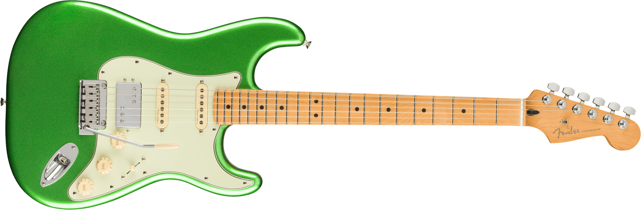 Fender Strat Player Plus Mex Hss Trem Mn - Cosmic Jade - E-Gitarre in Str-Form - Main picture