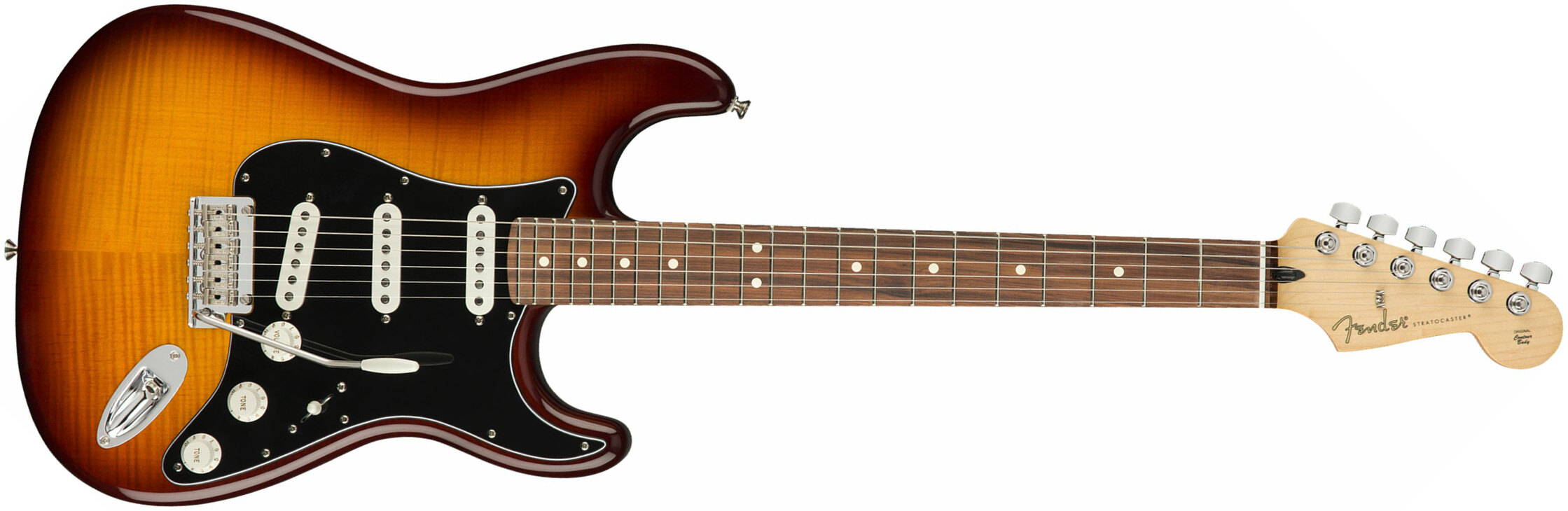 Fender Strat Player Plus Top Mex 3s Trem Pf - Tobacco Burst - E-Gitarre in Str-Form - Main picture