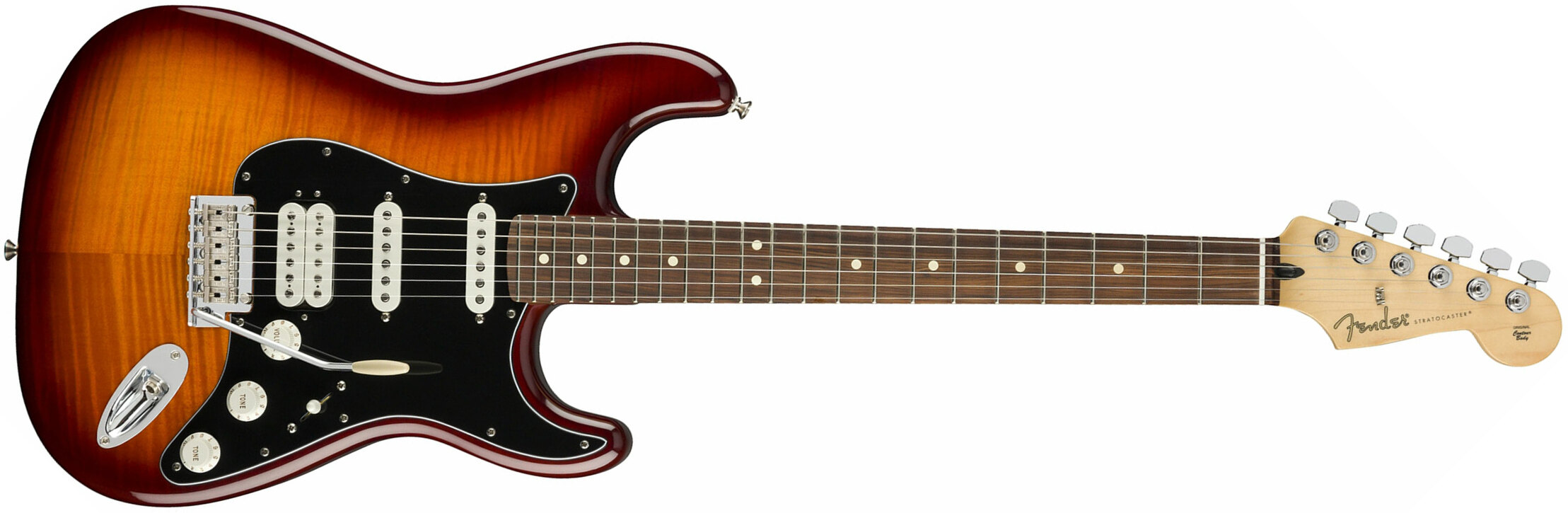 Fender Strat Player Plus Top Mex Hss Pf - Tobacco Burst - E-Gitarre in Str-Form - Main picture