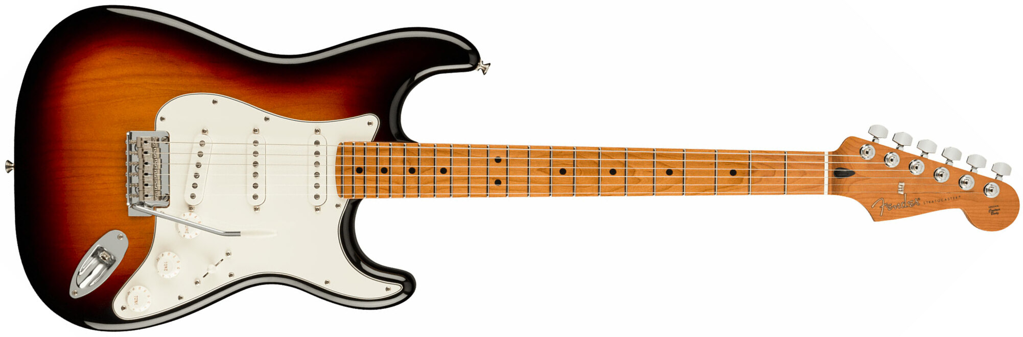 Fender Strat Player Roasted Maple Neck Ltd Mex 3s Trem Mn - 3 Color Sunburst - E-Gitarre in Str-Form - Main picture