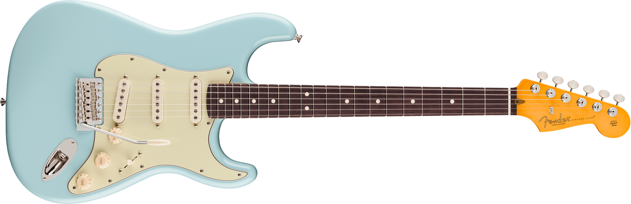 Fender Strat Silent System American Pro. Classic Ltd 3s Trem Rw - Daphne Blue - E-Gitarre in Str-Form - Main picture