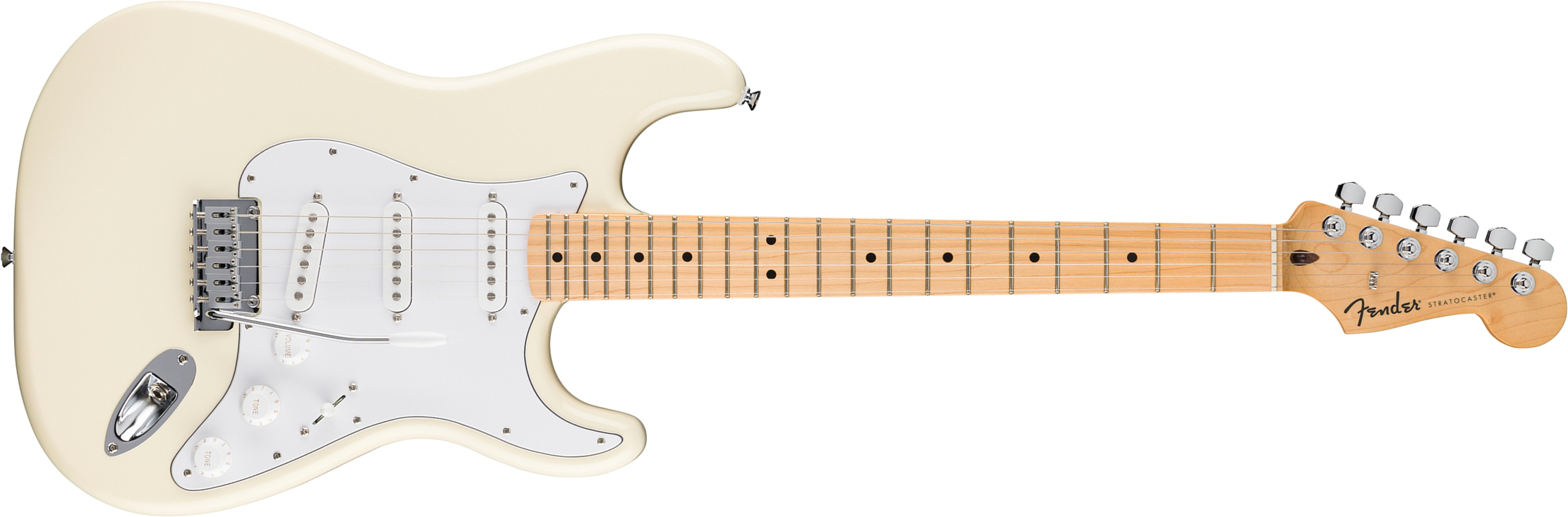 Fender Strat Standard 3s Trem Mn - Olympic White - E-Gitarre in Str-Form - Main picture