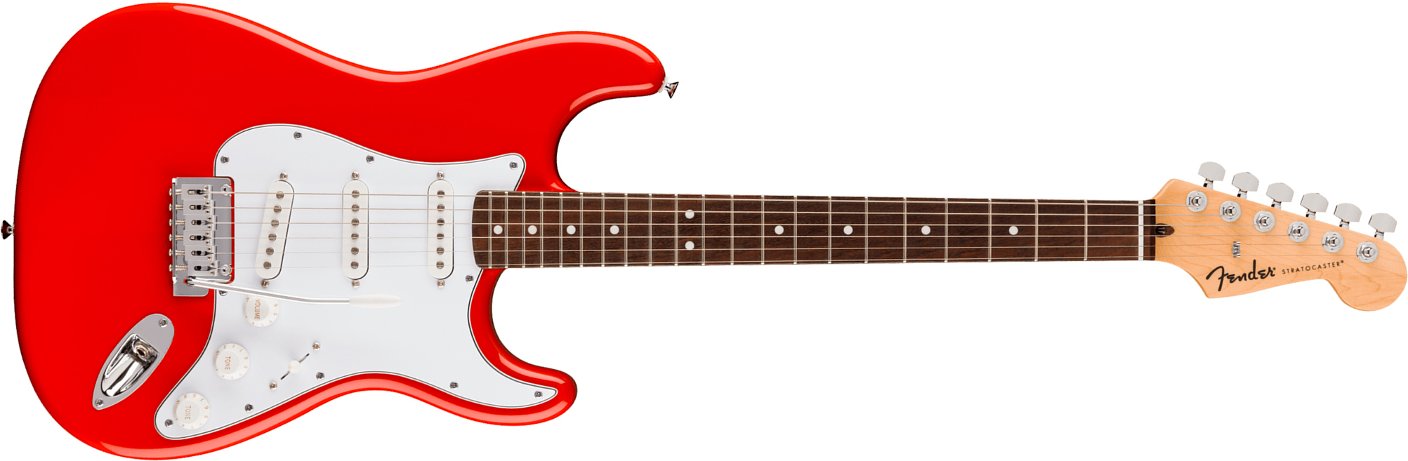 Fender Strat Standard Ind 3s Trem Lau - Fiesta Red - E-Gitarre in Str-Form - Main picture