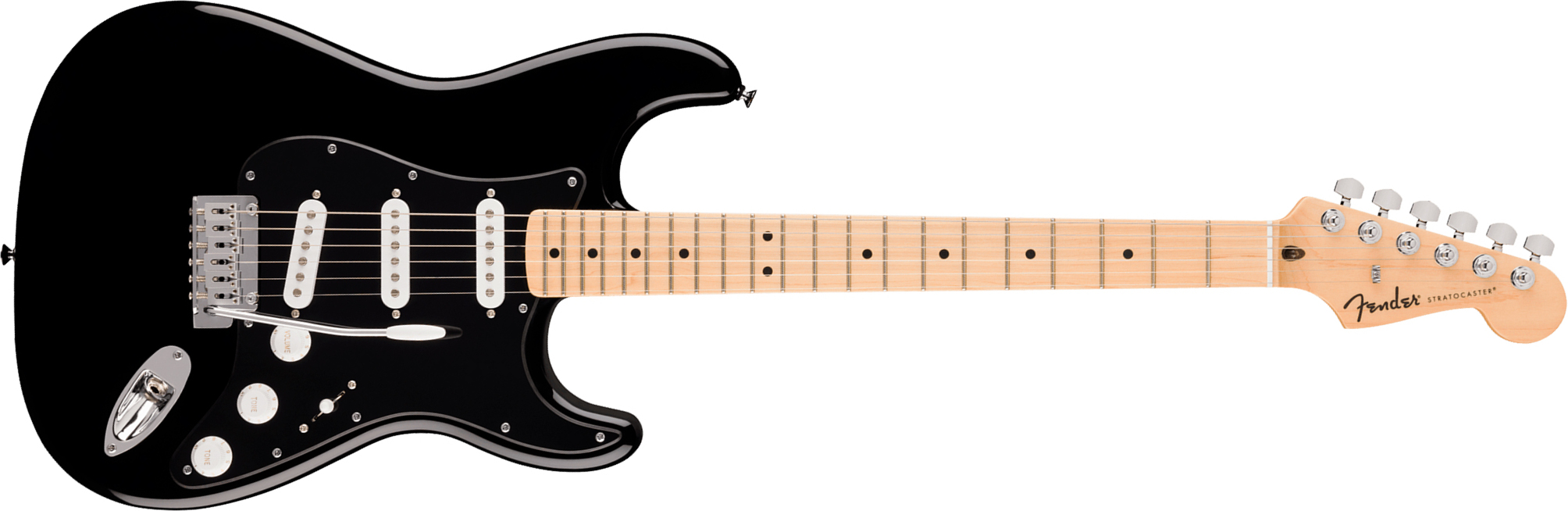 Fender Strat Standard Ind 3s Trem Mn - Black - E-Gitarre in Str-Form - Main picture