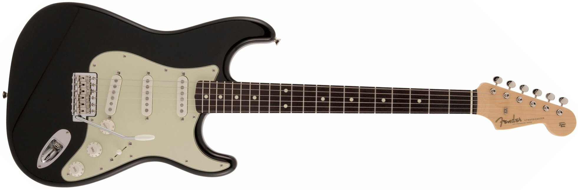 Fender Strat Traditional Ii 60s Mij Jap 3s Trem Rw - Black - E-Gitarre in Str-Form - Main picture